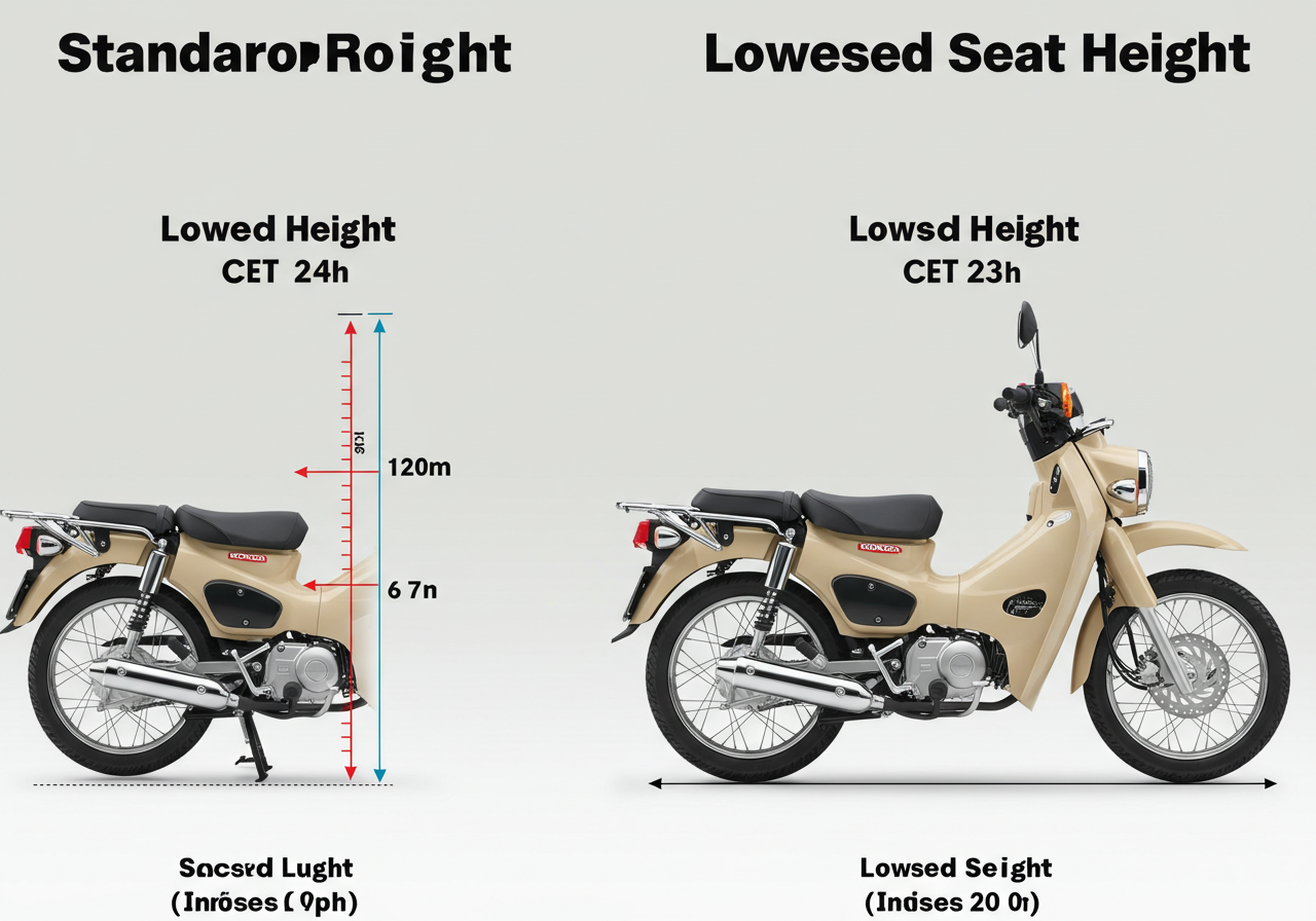 クロスカブ（CC110）とハンターカブ（CT125）のサイドカバー比較のイメージ画像